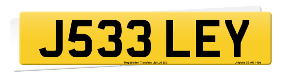 Registration number J533 LEY